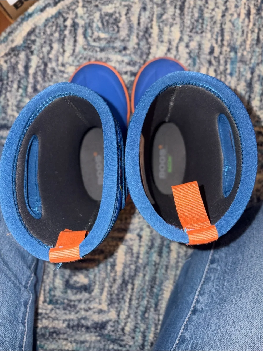 Bogs Kids Blue and Orange Monster Truck Boots